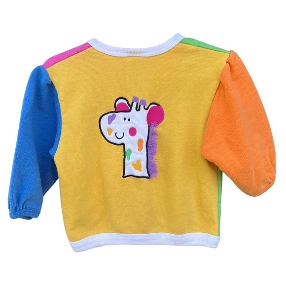 Vintage Buster Brown Colorblock Zebra Top 18 Mos Bow Ribbons Bright Colorful GUC - Picture 2 of 15